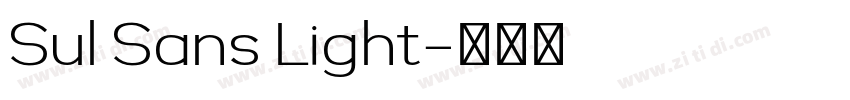 Sul Sans Light字体转换